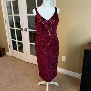 Tatyana Burgundy Dress - Size XL
